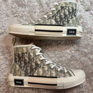 Christian Dior B23 High-Top Sneakers – Oblique Transparent Canvas